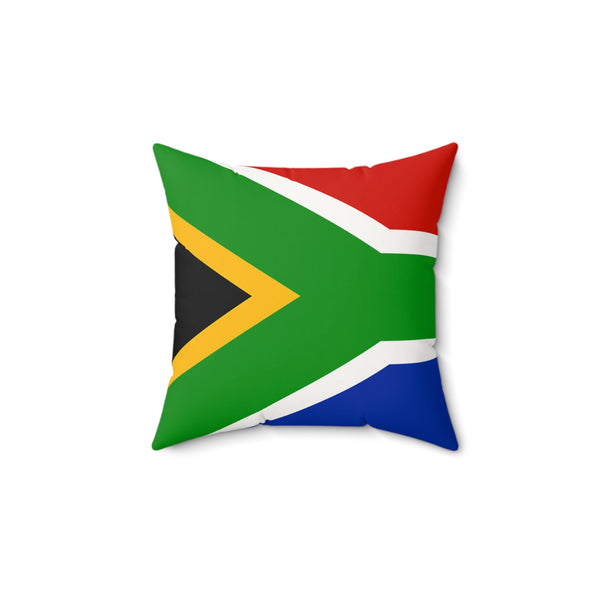 South African Flag Faux Suede Pillow - Vibrant Decorative Cushion for Home Décor